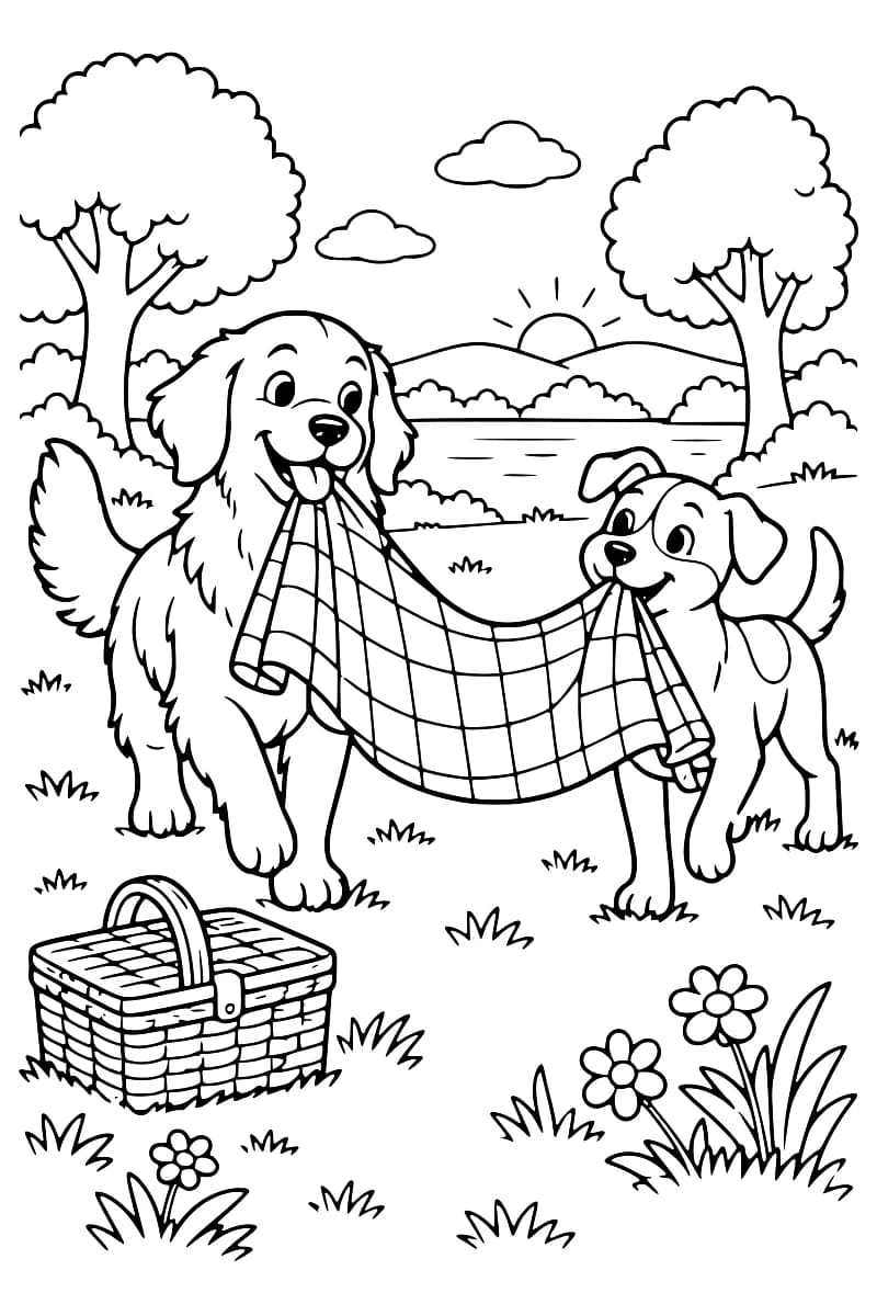 Deux chiens portent une couverture