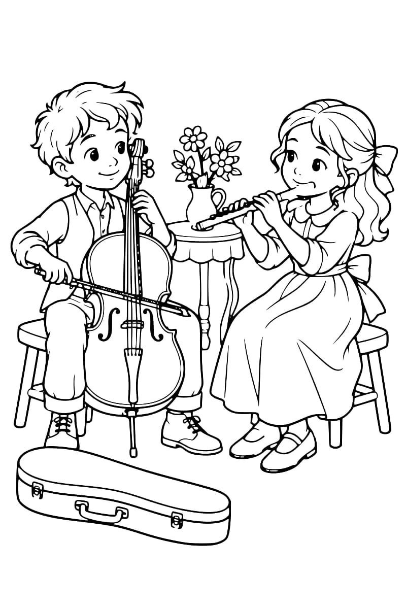Duo de violoncelle et de flûte