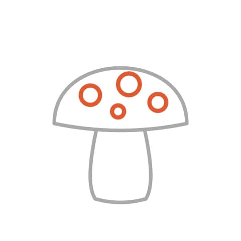 Étape 3 : Dessine des petits ronds dans le chapeau.