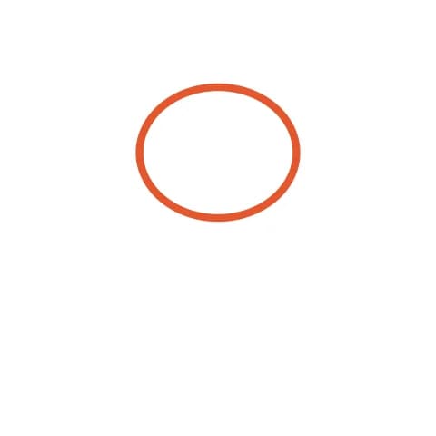 Étape 1 : Trace un grand rond dans la moitié haute de ta feuille pour faire la tête.