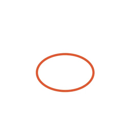 Étape 1 : Trace un grand ovale au milieu de ta feuille pour faire le corps.