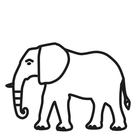 Étape 13 : Gomme les traits de construction légers, puis repasse les contours définitifs au feutre noir.