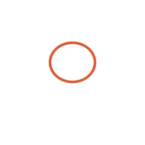 Étape 1 : Trace un rond dans la moitié haute de ta feuille pour la tête, en laissant de la place au-dessus pour les oreilles.
