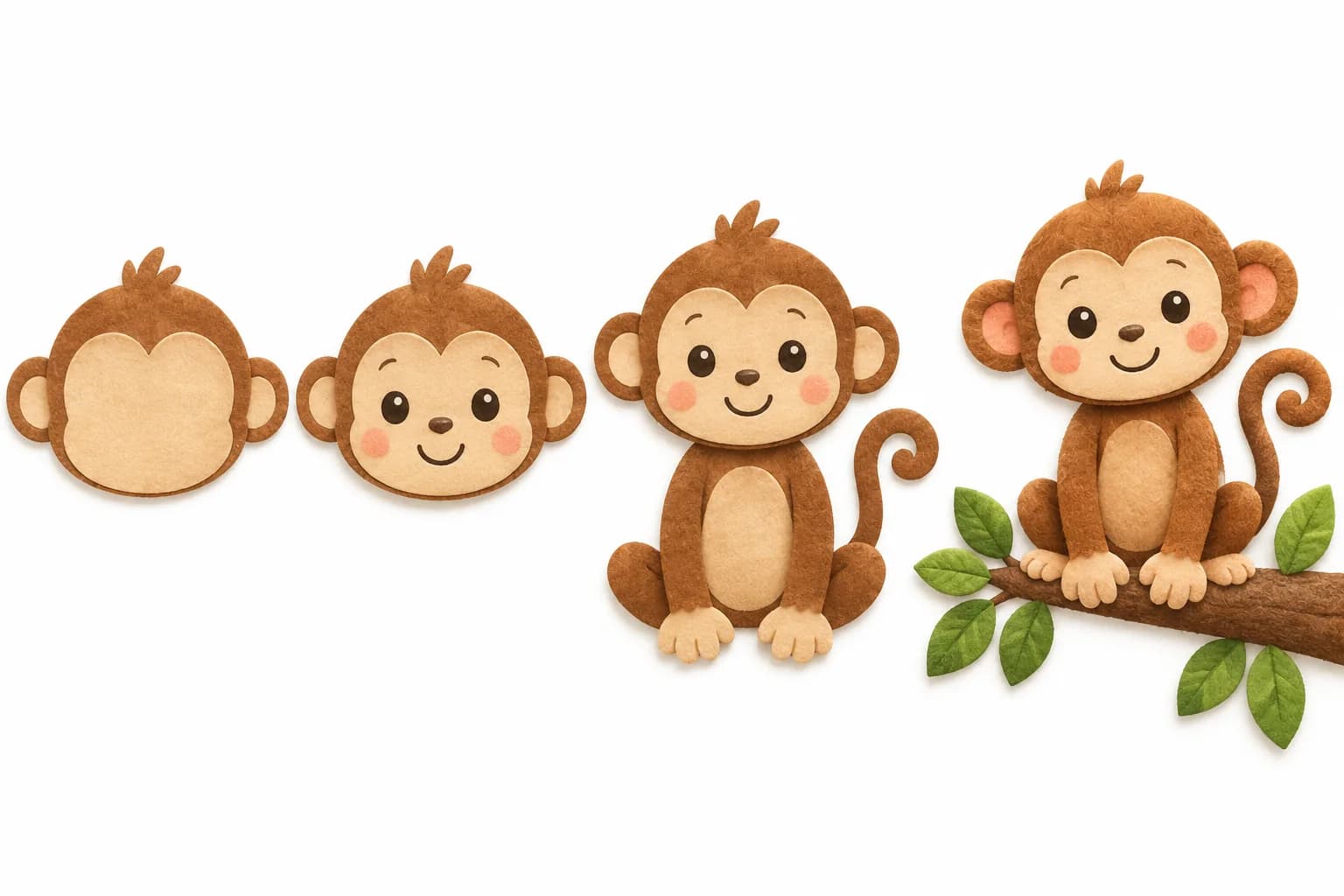 Dessin pas à pas d’un singe assis sur une branche