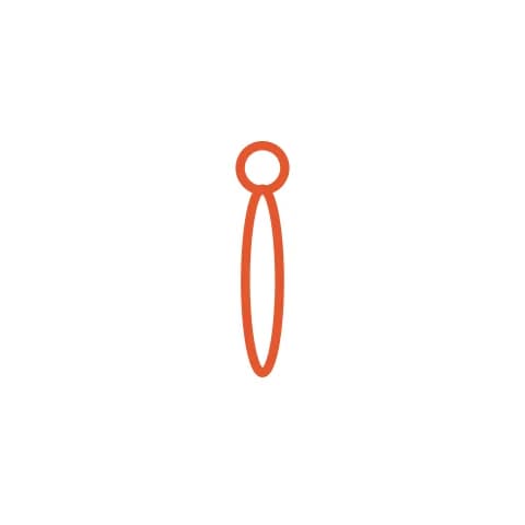 Étape 1 : Au milieu de la feuille, trace un ovale long et vertical pour le corps, puis un rond au-dessus pour la tête.