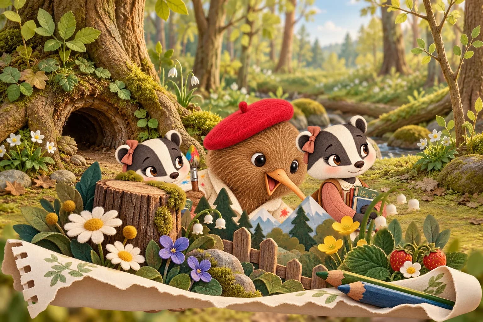 Illustration — Kiwi et la cabane qui grandissait, partie 1