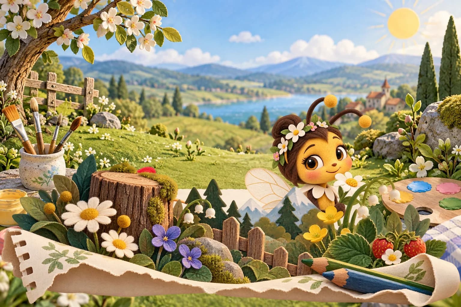 Illustration — La carte qui sentait le printemps, partie 1