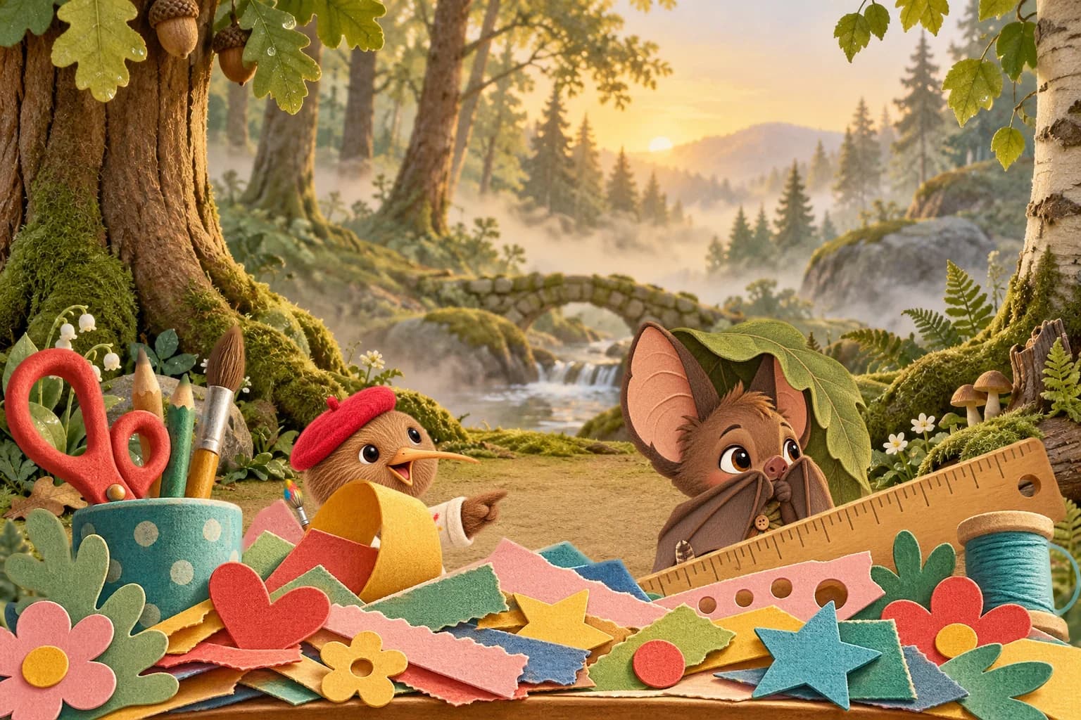 Illustration — La chanson sous les feuilles, partie 1