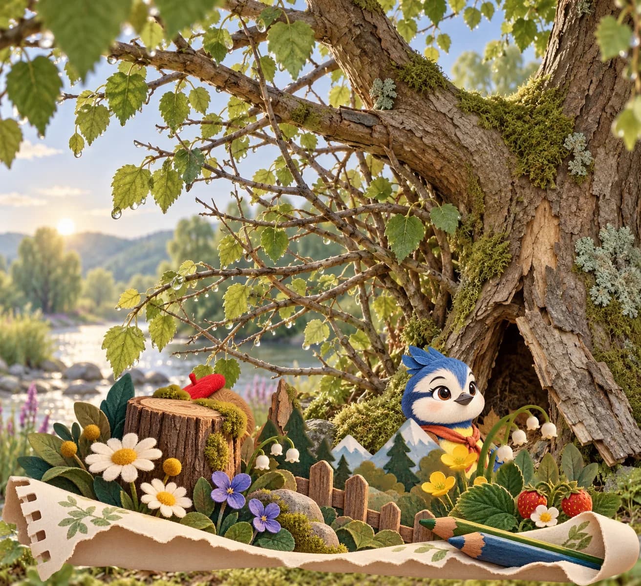 Illustration — Le nid au-dessus du ruisseau, partie 2