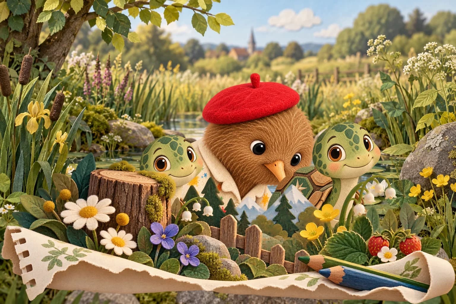 Illustration — Le petit bateau de l’étang, partie 2