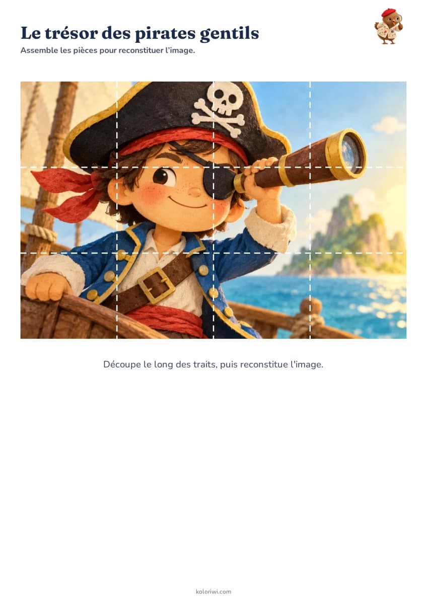 Le trésor des pirates gentils — aperçu du puzzle