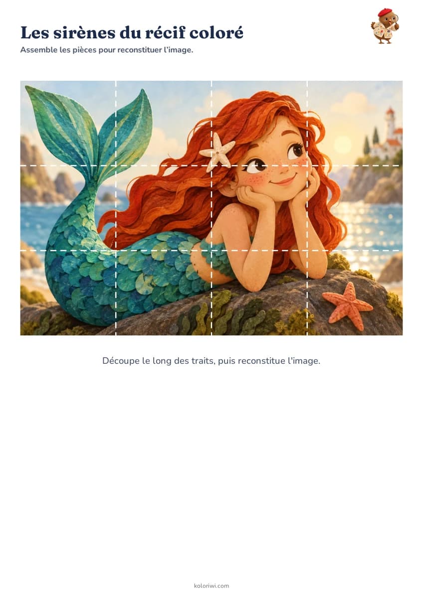 Les sirènes du récif coloré — aperçu du puzzle